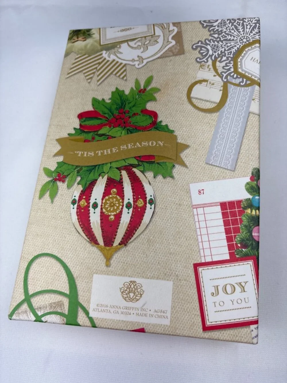 Anna Griffin Holiday Vintage Collage Card Toppers 114 Cardstock Die Cuts Festive